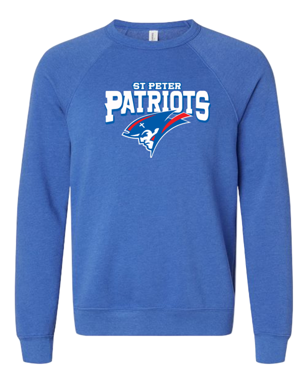 BELLA + CANVAS Unisex Sponge Fleece Raglan Crewneck Sweatshirt