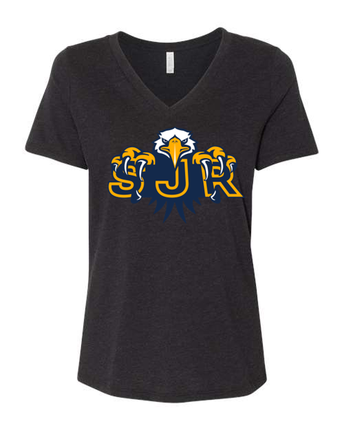 Women's Relaxed Heather CVC V-Neck Tee - 6405CVC