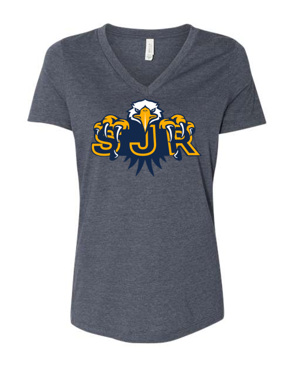 Women's Relaxed Heather CVC V-Neck Tee - 6405CVC