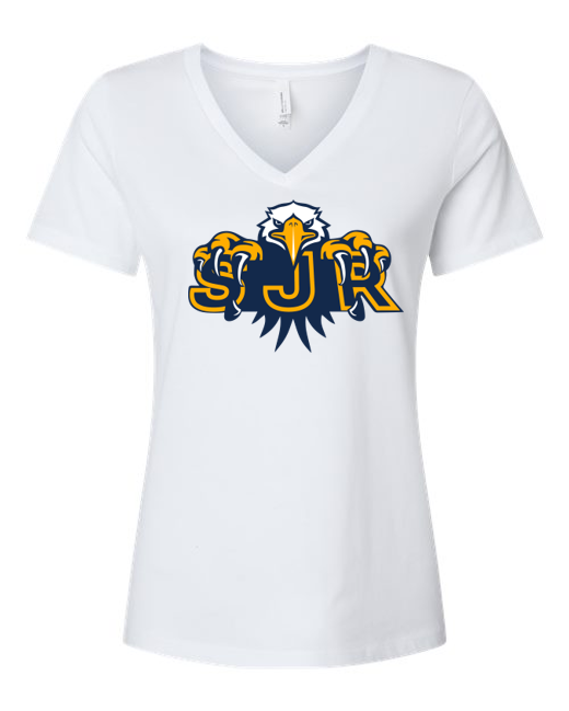 Women's Relaxed Heather CVC V-Neck Tee - 6405CVC