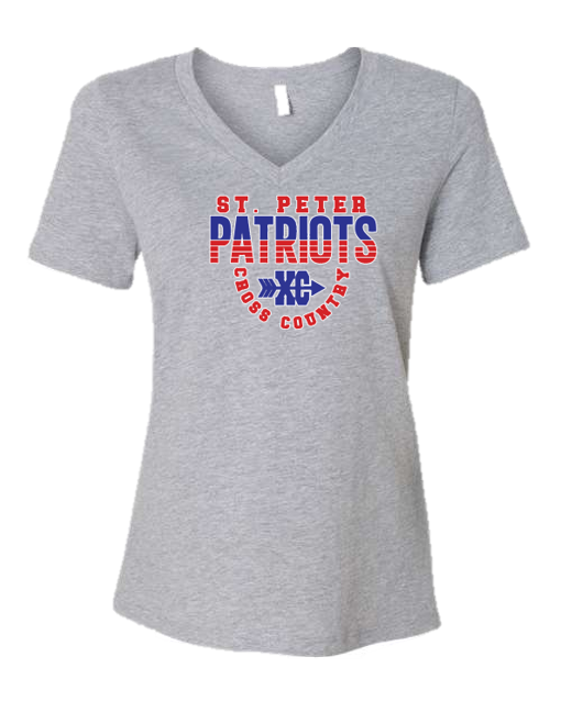 Bella Canvas Women's Relaxed Heather CVC V-Neck Tee