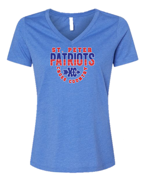Bella Canvas Women's Relaxed Heather CVC V-Neck Tee