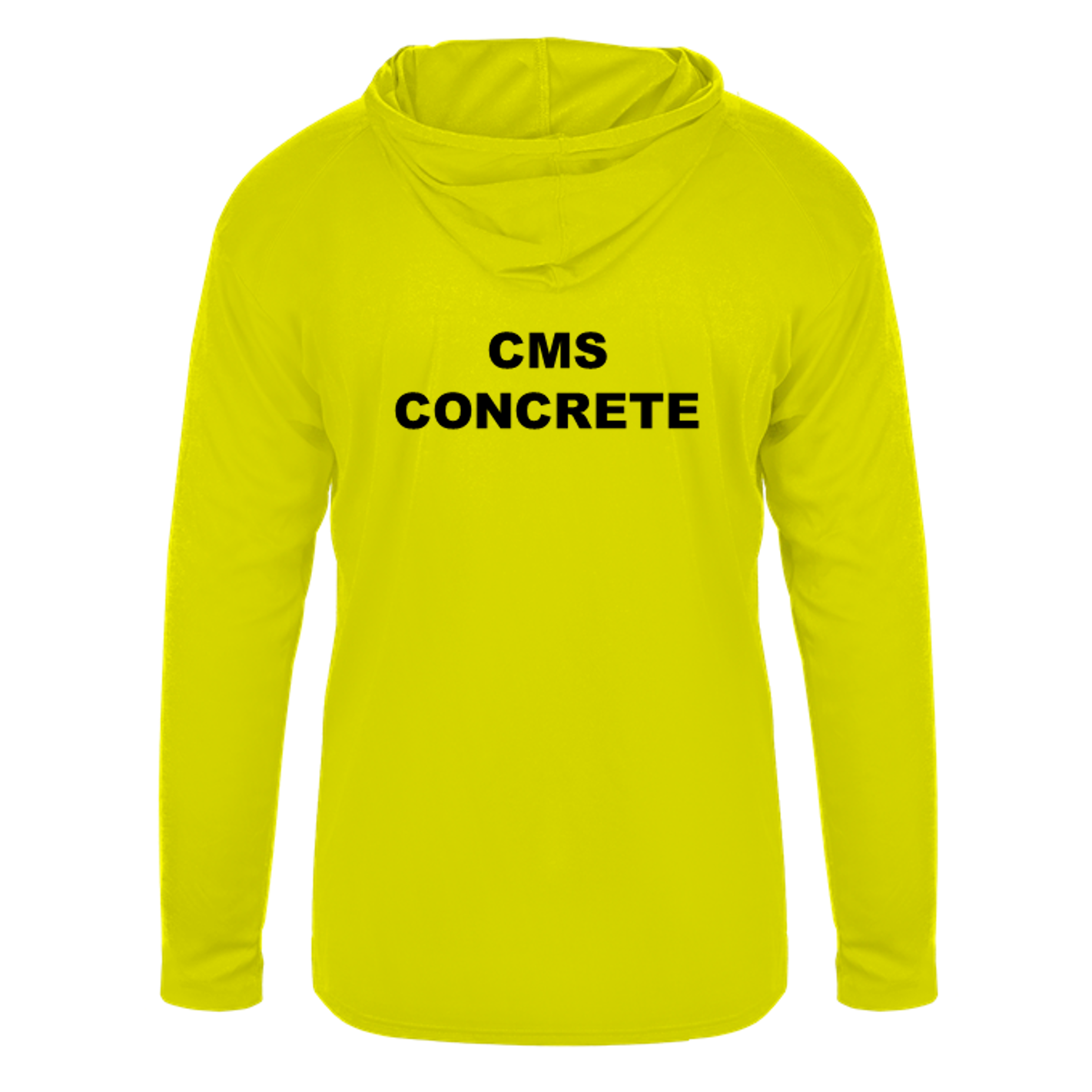 CMS Hooded  Long Sleeve T - Safety Yellow