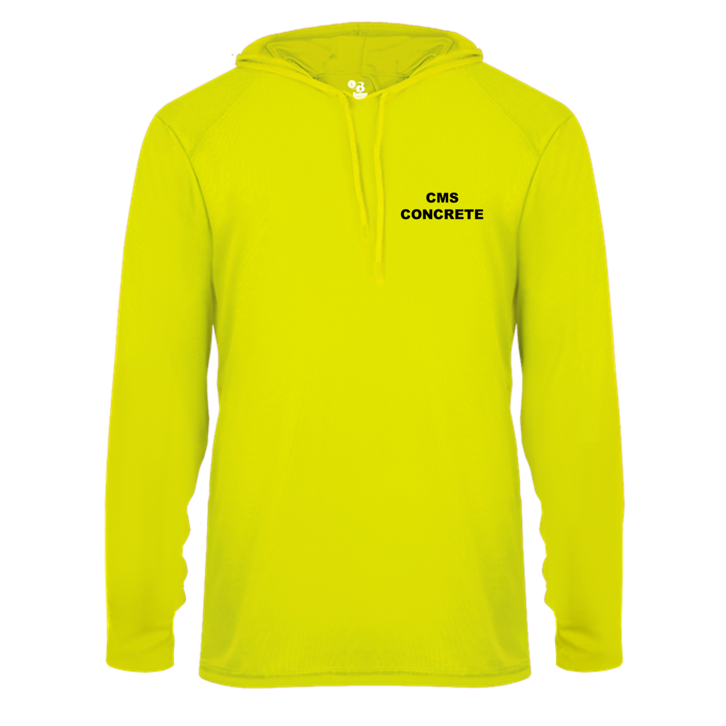 CMS Hooded  Long Sleeve T - Safety Yellow