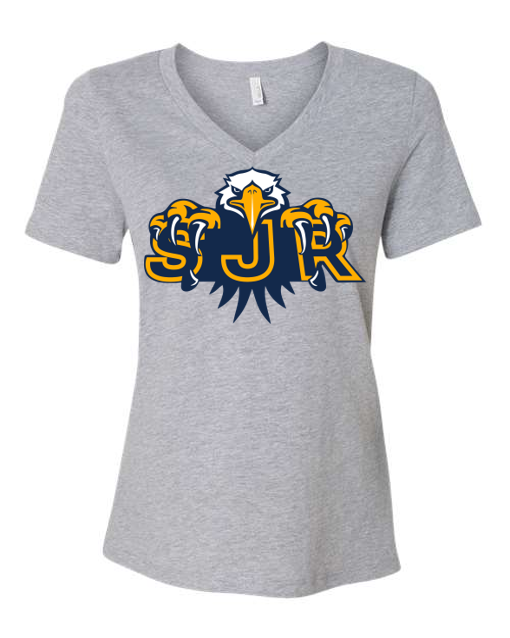 Women's Relaxed Heather CVC V-Neck Tee - 6405CVC