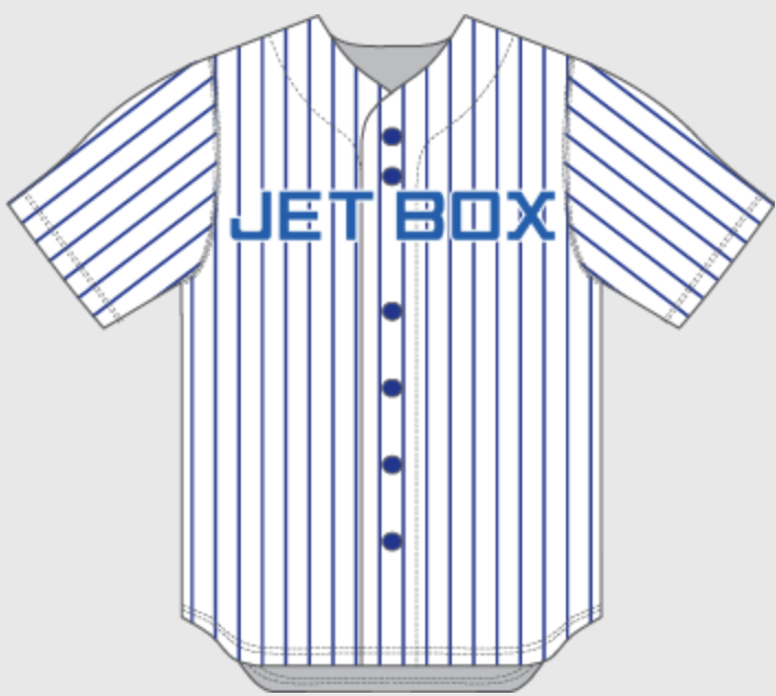 (3) JETBOX Old School Pinstripe Jersey