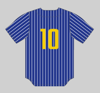 (4) NEW JETBOX Blue/Gold Old School Pinstripe Jersey