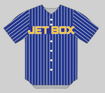 (4) NEW JETBOX Blue/Gold Old School Pinstripe Jersey