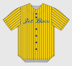 (4) NEW JETBOX Blue/Gold Old School Pinstripe Jersey