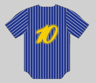 (4) NEW JETBOX Blue/Gold Old School Pinstripe Jersey
