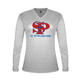 SPM Women's Tri-Blend V Neck Long Sleeve Tee